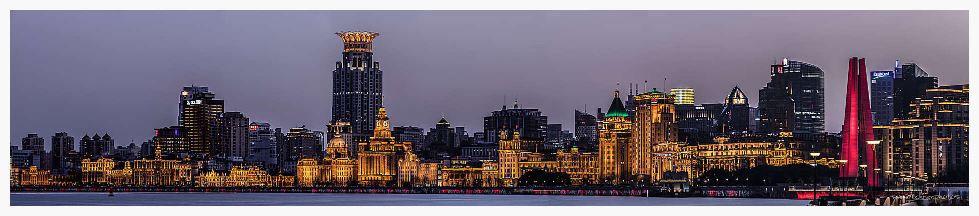 The Bund lit up